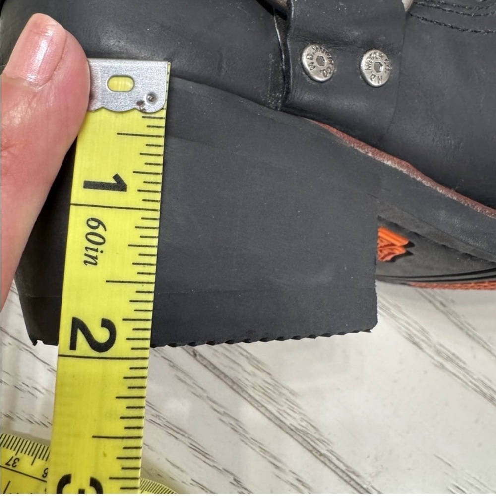 Harley-Davidson Black Leather Harness Moto Boots - Picture 8 of 9